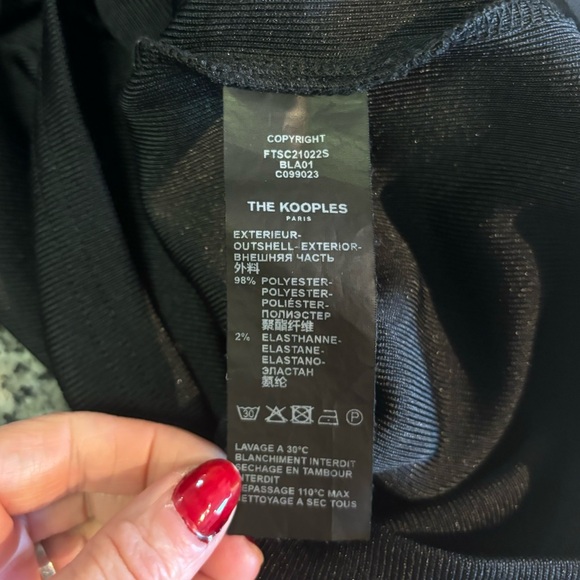 THE KOOPLES X SPORT knit tee shirt with corset details size small - Picture 8 of 8